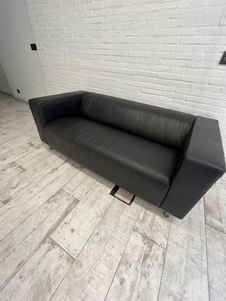 Sofá Klippan IKEA Negro Piel