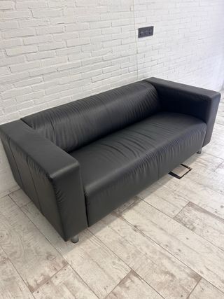 Sofá Klippan IKEA Negro Piel
