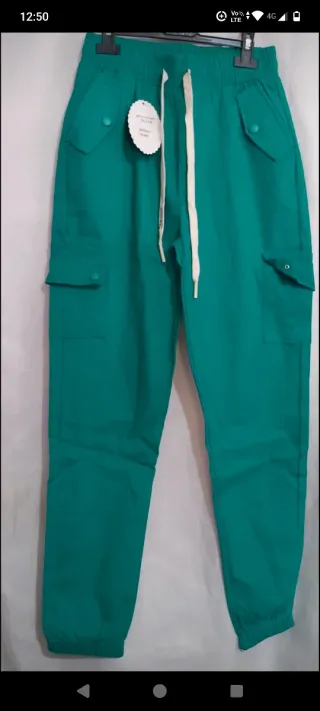 Pantalón cargo verde mujer