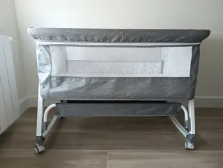 Minicuna colecho gris + colchón