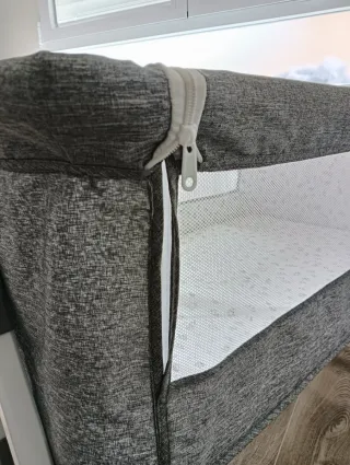 Minicuna colecho gris + colchón