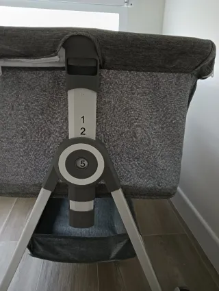 Minicuna colecho gris + colchón