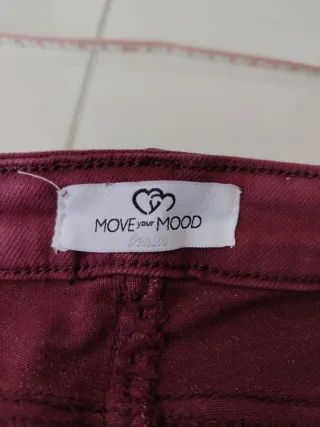 Pantaloni bordeaux Move Your Mood taglia S