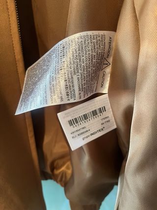 Cazadora Zara efecto ante marrón