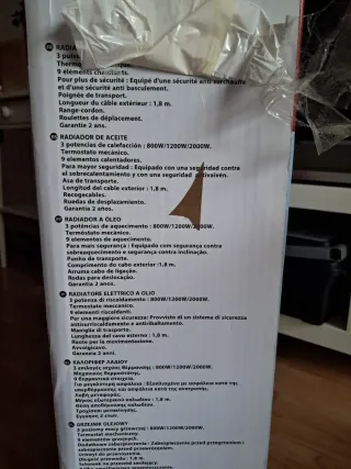 Calentador Eléctrico Equation Olea 2000W