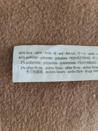 Abrigo Zara Trenca Camel Lana Talla M