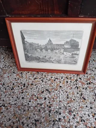 Stampa antica Roma con cornice