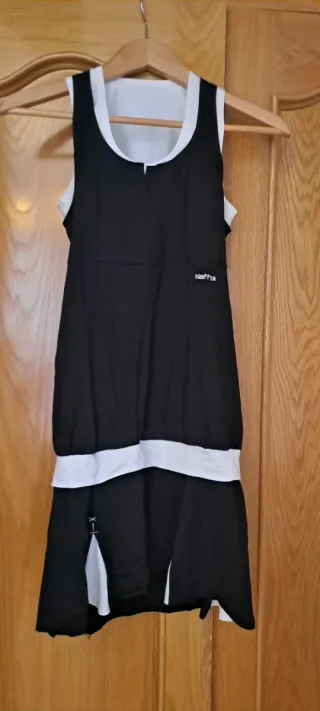 Vestido Naffta Negro y Blanco