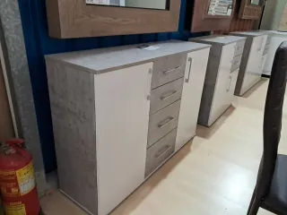 Aparador Bicolor Blanco y Madera