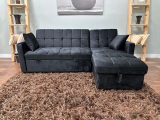 Sofá Cama Negro con Arcón