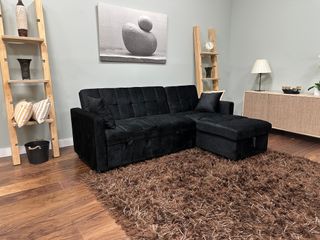 Sofá Cama Negro con Arcón