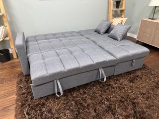 Sofá Cama Negro con Arcón