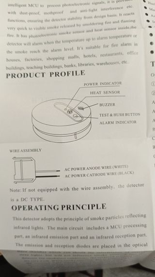Detector de humo y calor fotoeléctrico