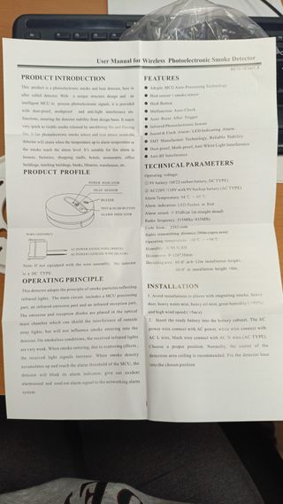 Detector de humo y calor fotoeléctrico