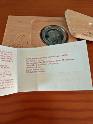 Moneda Plata Olimpiada Barcelona 1992