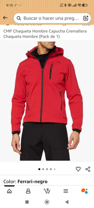 Chaqueta CMP Softshell Roja Hombre