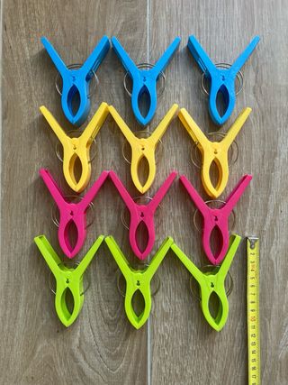 Pinzas de plástico grandes (pack 12)