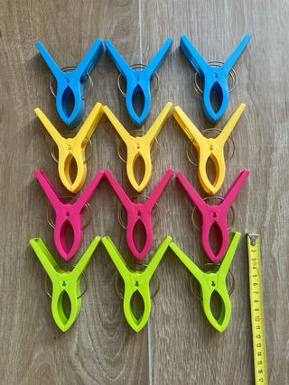 Pinzas de plástico grandes (pack 12)