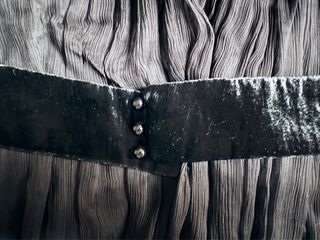 Vestido Zara Negro Plisado Fiesta Talla M