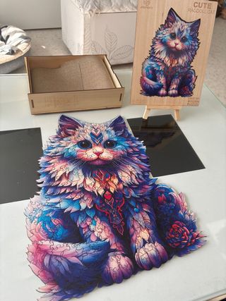Puzzle madera gato Cute Ragdoll Cat