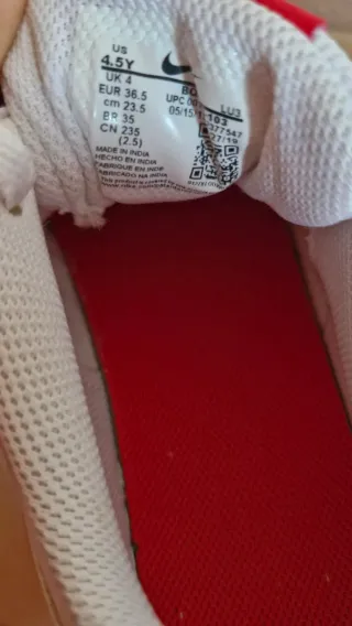 Zapatillas Nike Big Low Blancas y Rojas