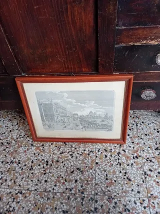 Stampa di Venezia con cornice in legno