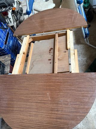 Mesa redonda extensible madera para restaurar