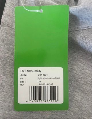 Talla XS (34). Sudadera con capucha ERIMA