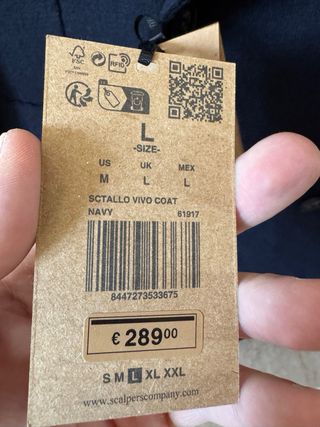 Abrigo Lana Scalpers Azul Talla L