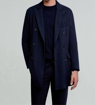 Abrigo Lana Scalpers Azul Talla L