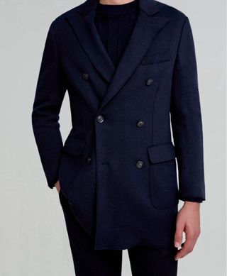 Abrigo Lana Scalpers Azul Talla L