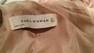 Cazadora Piel Zara Beige