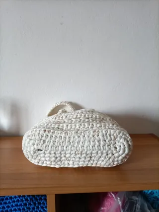 Borsetta a mano in fettuccia e lurex handmade