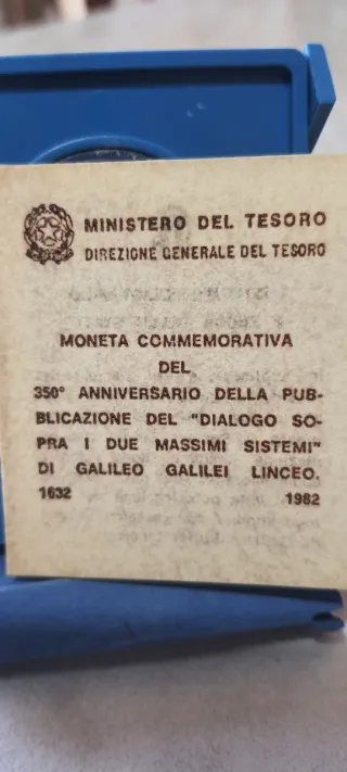 Moneta 500 Anniversario Galileo Galilei