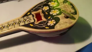 Mandolino Carillon Vintage Plastica Decorata