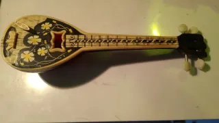 Mandolino Carillon Vintage Plastica Decorata