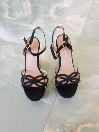 Scarpe con zeppa nere donna taglia 37