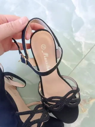 Scarpe con zeppa nere donna taglia 37