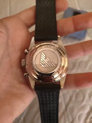 Reloj Emporio Armani Negro y Plateado
