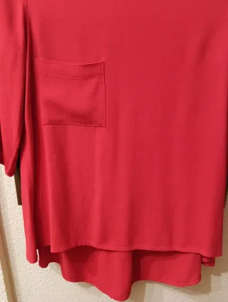 Blusa roja manga 3/4 Easy Wear talla S