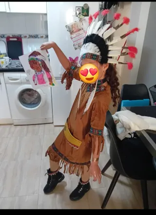 Disfraz India con regalo de Penacho Ne