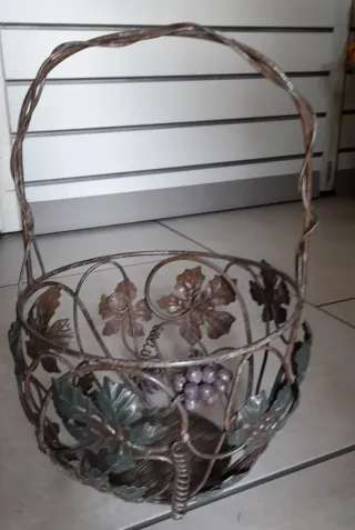 Cesto ferro portafiori centrotavola