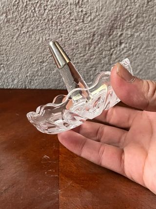 Cenicero de cristal y plata