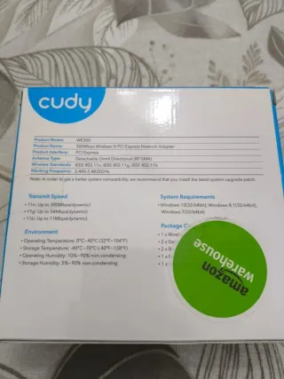 Cudy WE300 Scheda di Rete Wireless N PCI Express