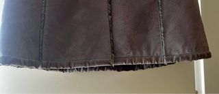 Abrigo de piel azul grisaceo