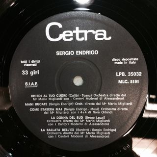 Sergio Endrigo - Endrigo LP