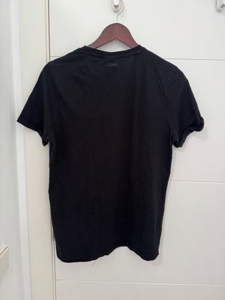 Camiseta básica Pull&Bear negra hombre Talla M