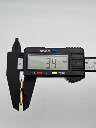 Colgante de Oro 18K, Cruz Tubular, 1,12gr, 3cm