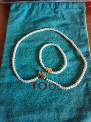 Collar y Pulsera Tous Oro y Perlas Naturales