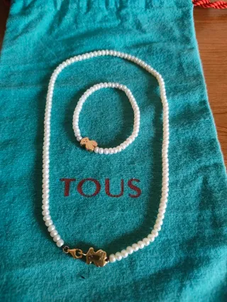 Collar y Pulsera Tous Oro y Perlas Naturales